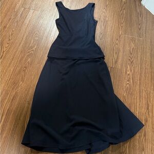 Elegant Navy Sleeveless Dress